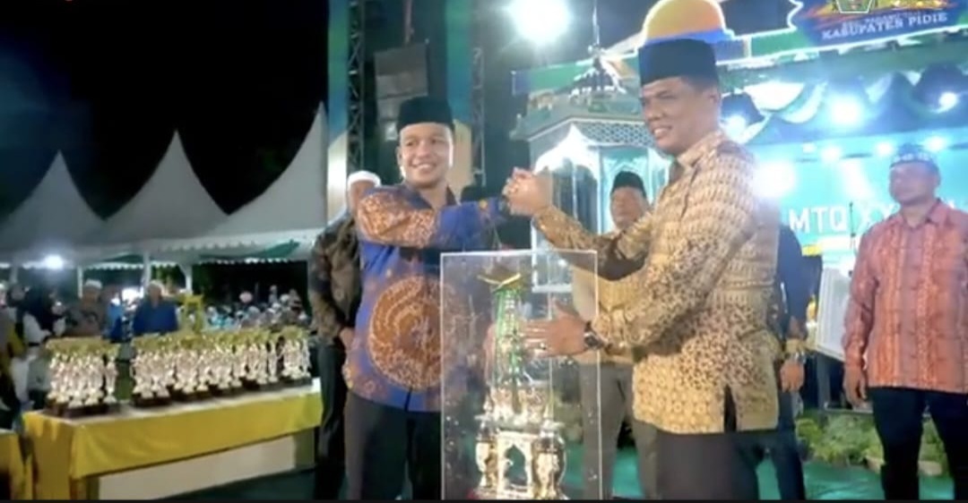 Perhelatan musabaqah tilawatil quran (MTQ) XXXVII tingkat Kabupaten Pidie semalam berakhir dan ditutup Sekda Pidie