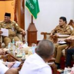 Pj Gubernur Aceh, Dr. H. Safrizal ZA, M.Si menerima kunjungan silaturahmi pengurus Kamar Dagang dan Industri (Kadin) Aceh, di Pendopo Gubernur