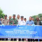 PT Medco E&P Malaka (Medco E&P) bangun jembatan permanen yang menghubungkan Desa Alue Ie Mirah dan Desa Suka Makmur, Kecamatan Indra Makmur