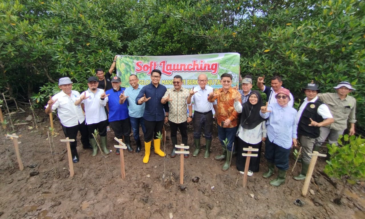 Wakil Walikota Langsa Muhammad Haikal Alfisyahrin dan Forest For Life - Indonesia melakukan Penanaman Manggrove Bersama