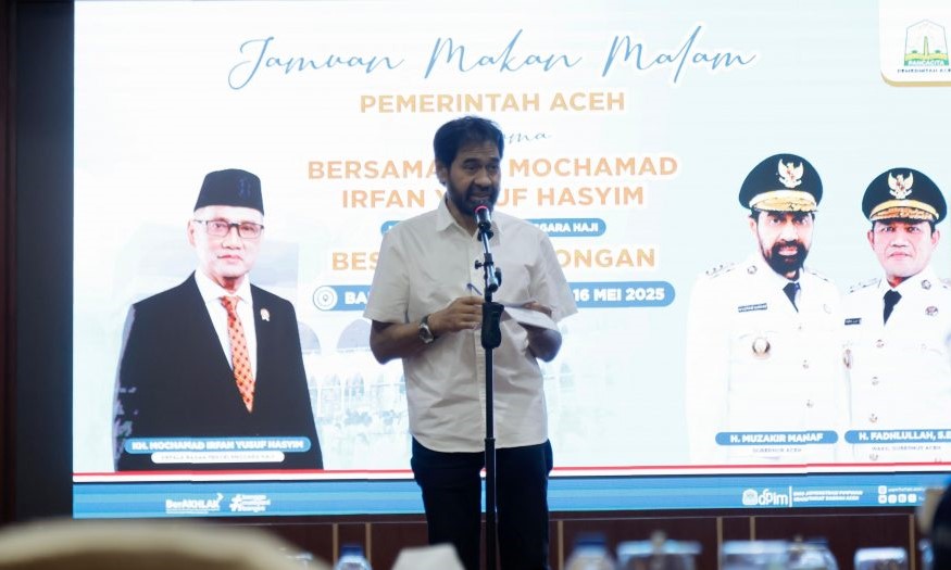 Gubernur Aceh, Muzakir Manaf, menyambut kunjungan Kepala Badan Penyelenggara Haji Republik Indonesia (BPH RI) KH. Mochamad Irfan Yusuf Hasyim