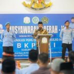 Bupati Aceh Timur, Iskandar Usman Al-Farlaky, S.H.I, M.S.I, membuka secara resmi Musda Ke V BKPRMI Kabupaten Aceh Timur